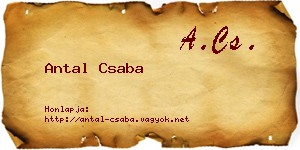 Antal Csaba névjegykártya