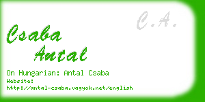 csaba antal business card